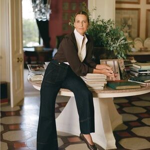 Tuckernuck x India Hicks Ivory and Brown Blouse